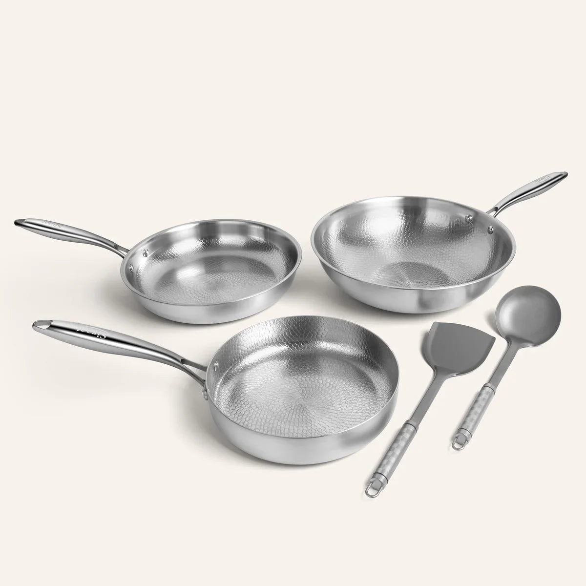 Titanium Hammered Cookware Set Pro