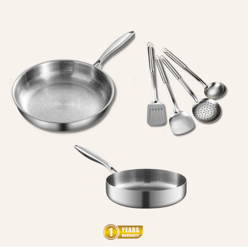 Everyday Cooking Set: 2 Pans + Utensils Set