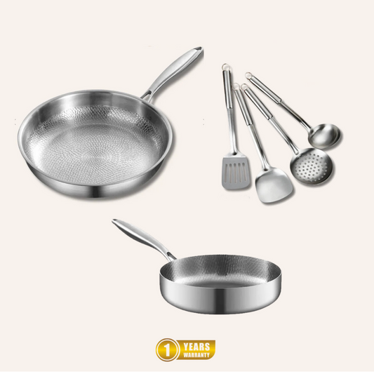 Everyday Cooking Set: 2 Pans + Utensils Set